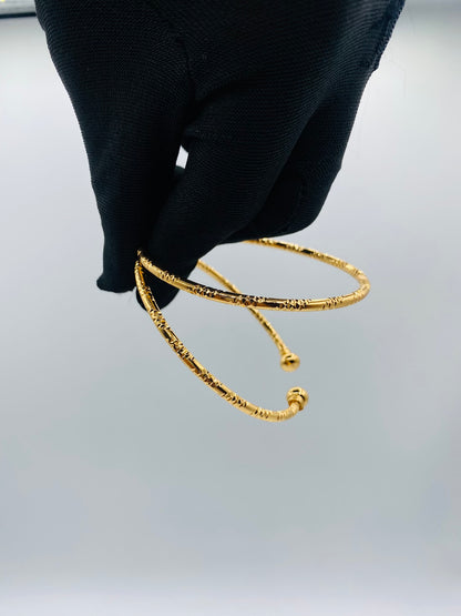 Set Of New Gold Plated Double Bangle