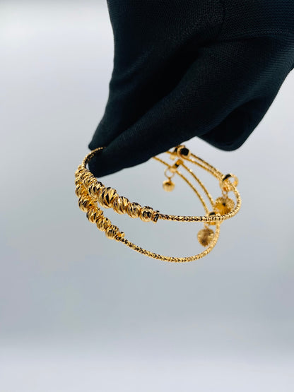 Pack Of 2 Pcs Gold Plated Bangles