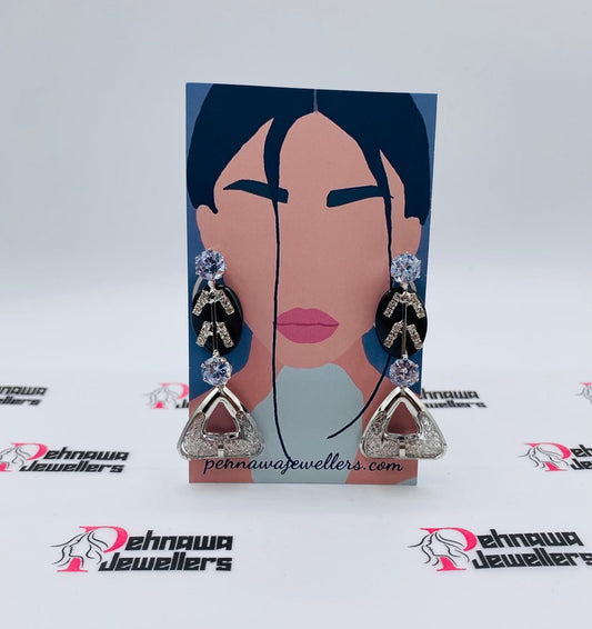 Triangelo Silver Earrings Pair + Freebies